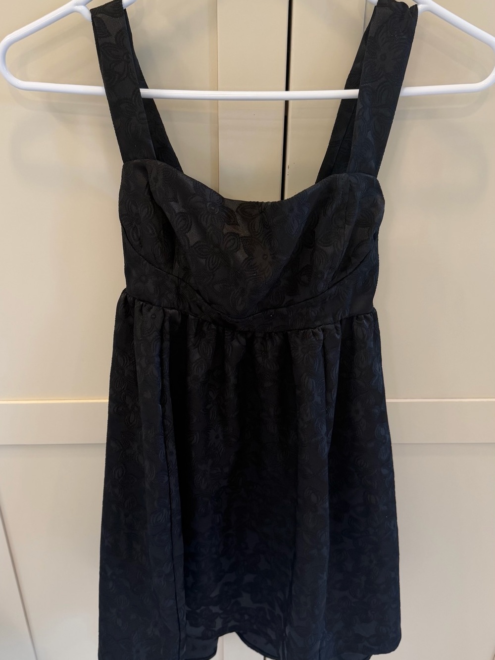 Lucy in the Sky Black Floral Jacquard Sweetheart Mini
